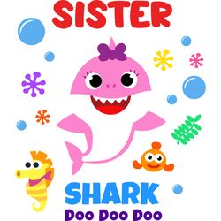 sister shark svg, baby shark family svg, baby shark birthday family svg, shark family svg, shark svg, cut file-5