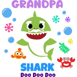 grandpa shark svg, baby shark family svg, baby shark birthday family svg, shark family svg, shark svg, cut file-6