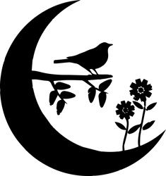 moon bird svg flower silhouette, camping svg, camper svg, camping love svg, camping vans svg, instant download