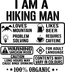 i am a hiking man svg, hiking beer svg, loves mountain svg, camping svg, instant download