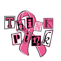 think pink breast cancer awareness svg, breast cancer svg, cancer awareness svg, instant download