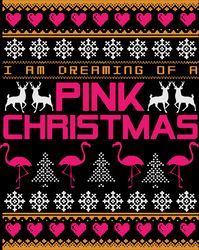 i am dreaming of a pink christmas svg, breast cancer svg, cancer awareness svg, instant download