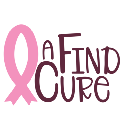 a find cure svg, pink ribbon svg, breast cancer svg, cancer awareness svg, instant download