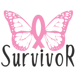 butterfly survivor svg, pink ribbon svg, breast cancer svg, cancer awareness svg, instant download