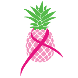 pineapple pink ribbon svg, breast cancer svg, cancer awareness svg, instant download