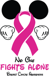 no one fights alone breast cancer awareness svg, breast cancer svg, cancer awareness svg, instant download