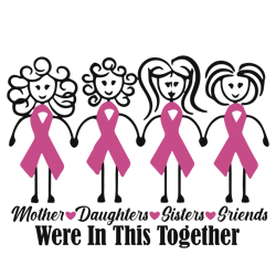 we are in together family friends breast cancer svg, breast cancer svg, cancer awareness svg instant download