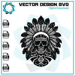 native american svg, indian chief svg, indian svg, indian clipart, warriors svg, headdress svg, chief svg, tribal svg