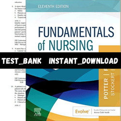 test bank for fundamentals of nursing 11th edition by potter perry pdf | instant download | all chapters included