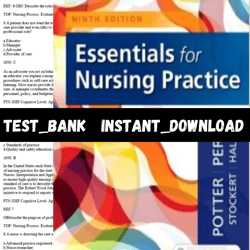 test bank for essentials for nursing practice 9th edition potter perry pdf | instant download | all chapters included