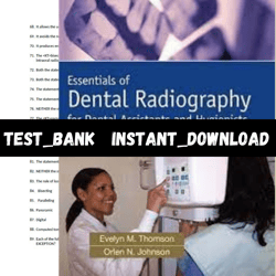 test bank for essentials of dental radiography 9th edition evelyn thomson pdf | instant download | all chapters included