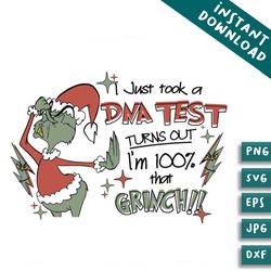 i just took a dna test funny grinchmas svg download