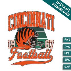 vintage nfl cincinnati football 1967 svg graphic design file