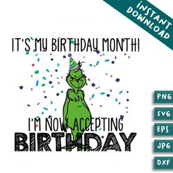 its my birthday month im now accepting birthday svg file