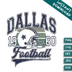 vintage nfl dallas football 1960 svg graphic design file