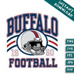 vintage buffalo football 1960 svg cutting digital file