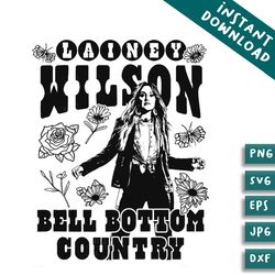 lainey wilson music bell bottom country svg cricut files