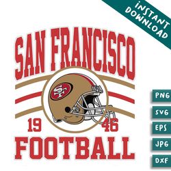 vintage san francisco football est 1946 svg digital file