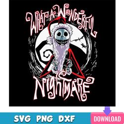 what a wonderful nightmare jack skellington svg file