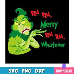 retro grinchmas funny merry whatever svg download