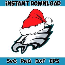 nfl philadelphia eagles santa hat svg