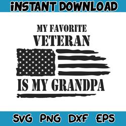 my favorite veteran is my grandpa svg digital