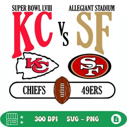 kc chiefs vs sf 49ers super bowl lviii svg