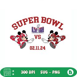 mickey mouse 49ers vs chiefs super bowl lviii png