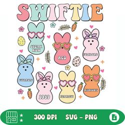 retro swiftie bunny taylor albums svg