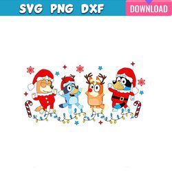 dancing bluey christmas family png sublimation