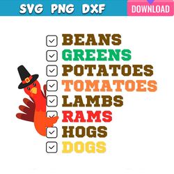 i got beans greens potatoes tomatoes thanksgiving svg bundle