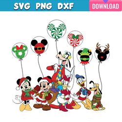 mickey balloon christmas mickey and friends svg bundle