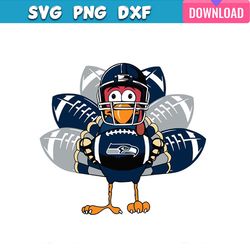 seattle seahawks turkey thanksgiving svg bundle graphic