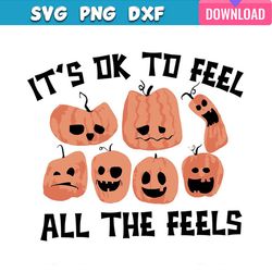 halloween psychology ok to feel all the feels svg bundle