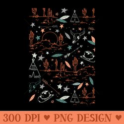 western - sublimation patterns png