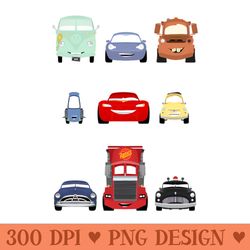 cars minimalist lineup - sublimation patterns png
