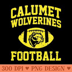 calumet wolverines football - sublimation designs png