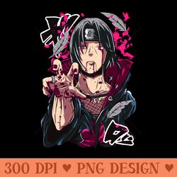 itachi anime fanart - sublimation printables png download