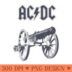 acdc cannon tie dye rock music band - trendy png designs