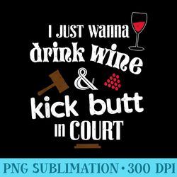 lawyer wine lover attorney t- law school student - high quality png files - trendsetting and modern collections