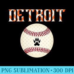womens detroit baseball dress tiger scratch and giant ball - sublimation png designs - defying the norms
