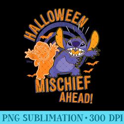 lilo & stitch - halloween mischief ahead - mug sublimation png - revolutionize your designs