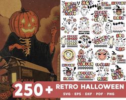 plus 250 retro halloween svg bundle