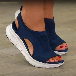 plus-size women's shoes, comfortable casual sports sandals, beach wedge sandals, roman platform sandals, summer 2024