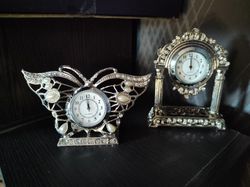 miniature boudoir clocks,vintage clock,quartz watch,art deco style,metal watches,watches for collection,antique watch