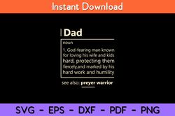 dad noun good fearing man marked by this humility svg design