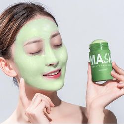 green tea extract mud mask for face gentle cleansing blackheads acne remover oil control 40g