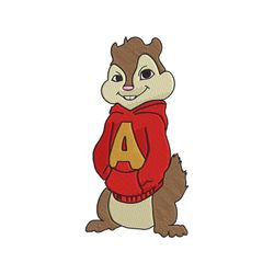 Alvin Embroidery Design Chipmunks Embroidery