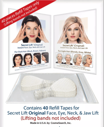 instant face lift and neck lift secret lift tapes refill 40 piece set! facelift