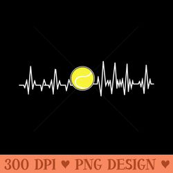 tennis heartbeat player passion - high-quality png download